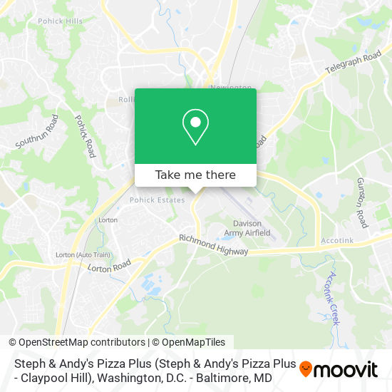 Steph & Andy's Pizza Plus (Steph & Andy's Pizza Plus - Claypool Hill) map