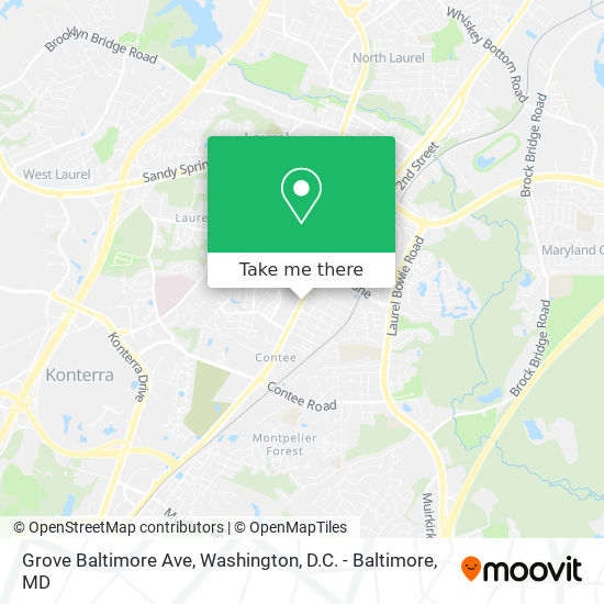 Mapa de Grove Baltimore Ave