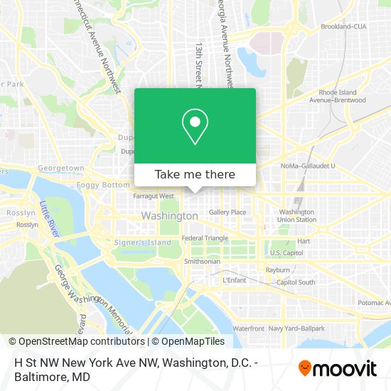 H St NW New York Ave NW map