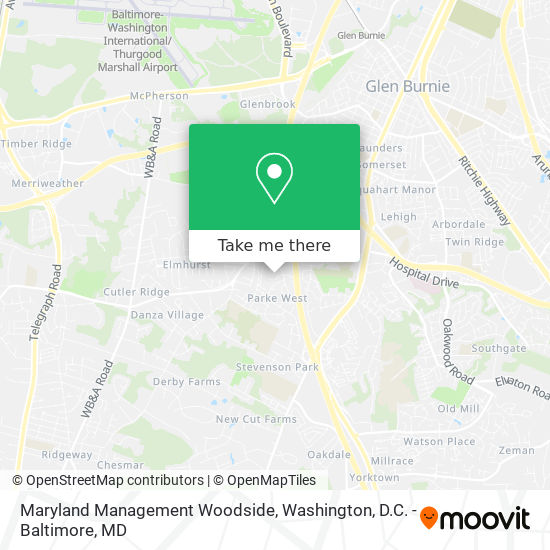 Maryland Management Woodside map