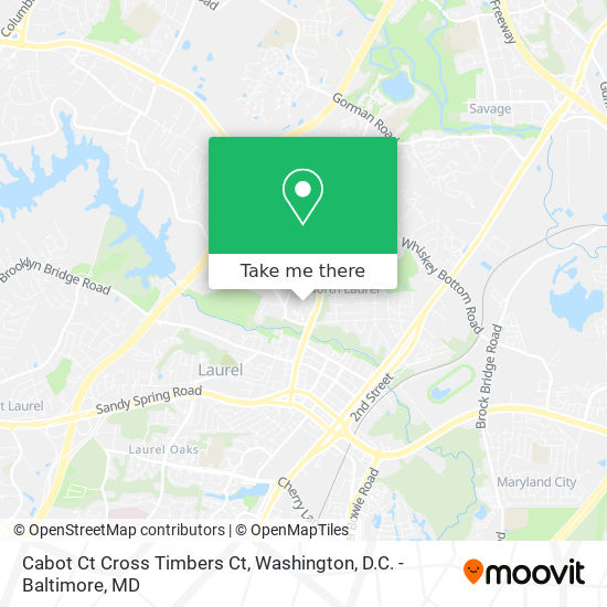 Cabot Ct Cross Timbers Ct map