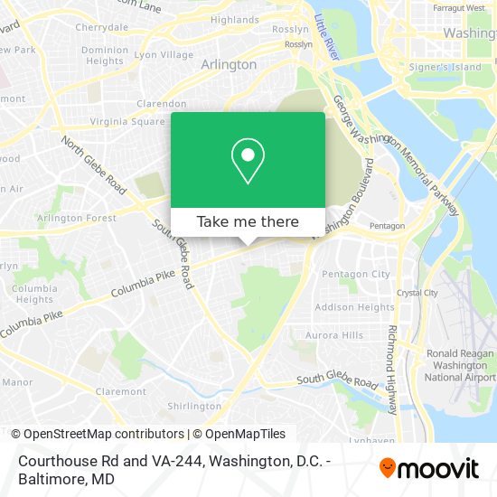 Courthouse Rd and VA-244 map