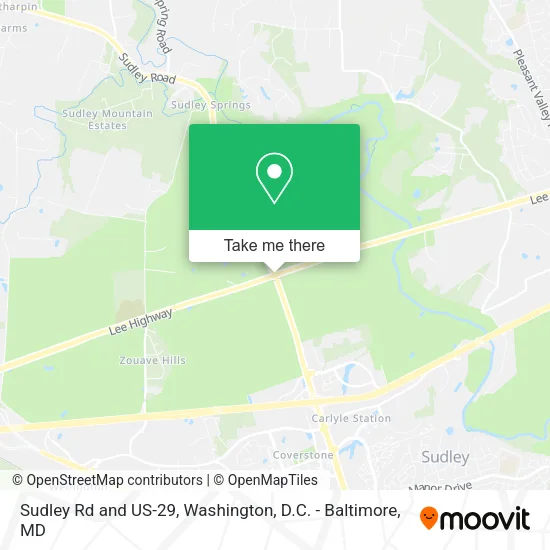 Sudley Rd and US-29, Manassas, VA 20109 map