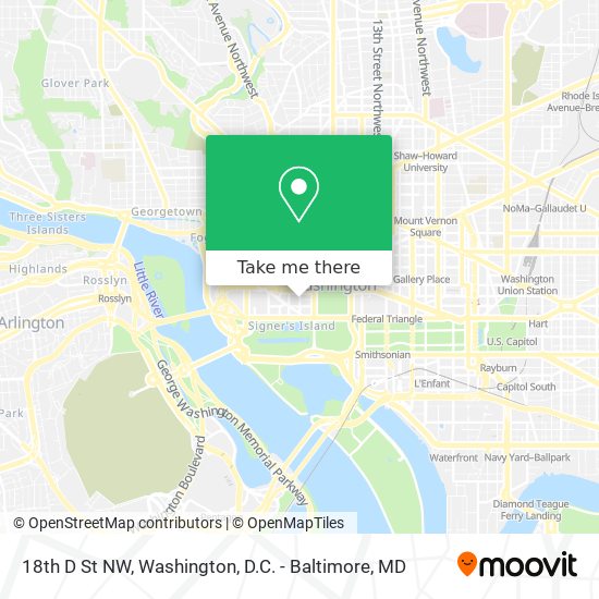 18th D St NW map