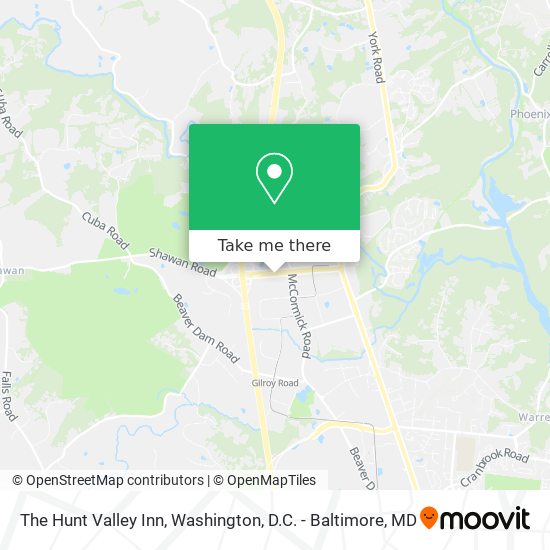 Mapa de The Hunt Valley Inn