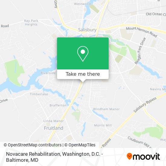 Mapa de Novacare Rehabilitation