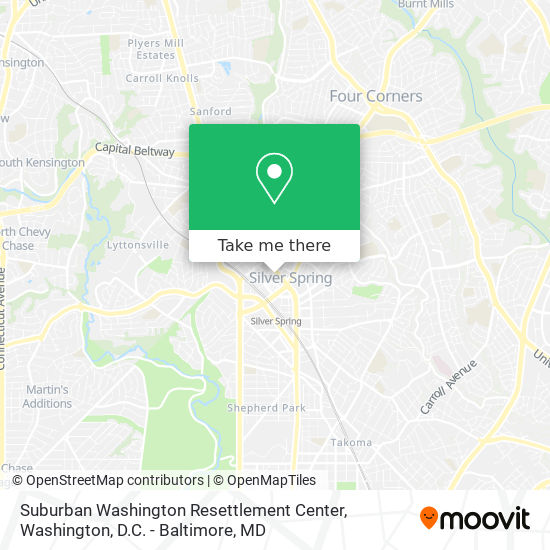 Suburban Washington Resettlement Center map