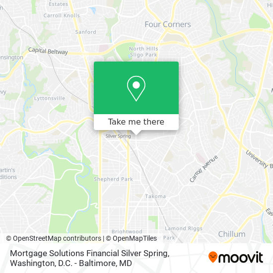 Mapa de Mortgage Solutions Financial Silver Spring