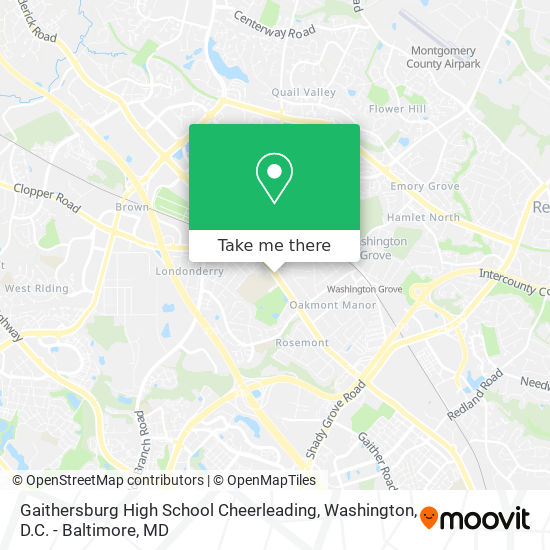 Gaithersburg High School Cheerleading map