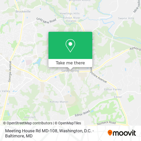 Meeting House Rd MD-108 map