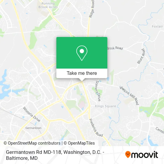 Germantown Rd MD-118 map