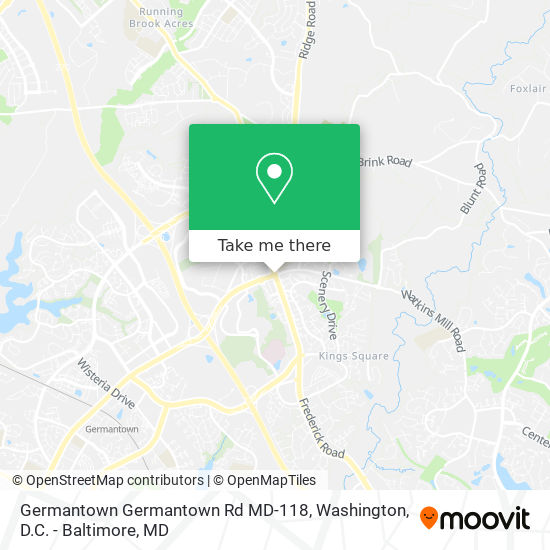 Mapa de Germantown Germantown Rd MD-118