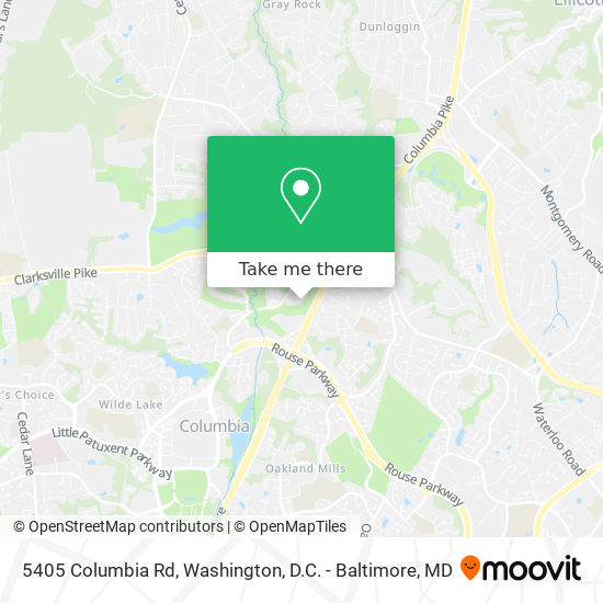 Mapa de 5405 Columbia Rd