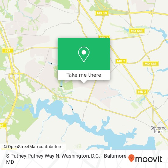 Mapa de S Putney Putney Way N, Severna Park, MD 21146