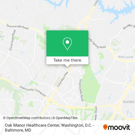 Mapa de Oak Manor Healthcare Center