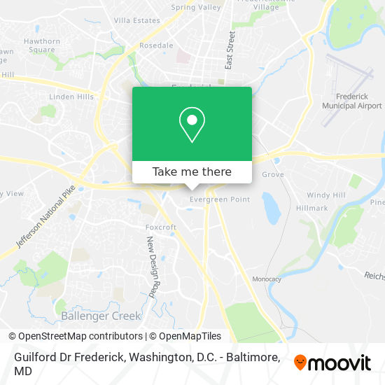 Guilford Dr Frederick map