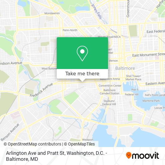 Mapa de Arlington Ave and Pratt St