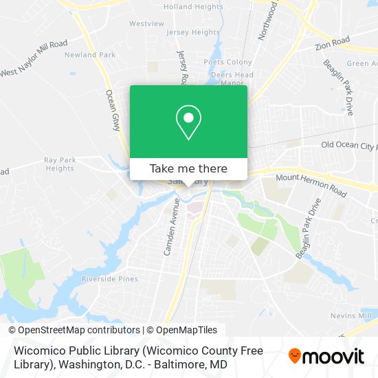 Mapa de Wicomico Public Library (Wicomico County Free Library)