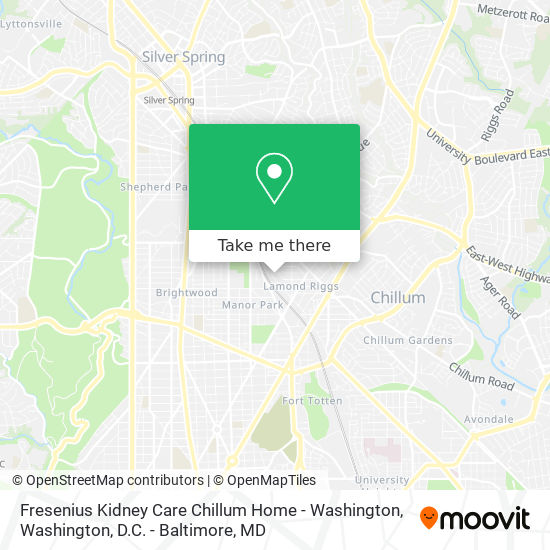 Fresenius Kidney Care Chillum Home - Washington map