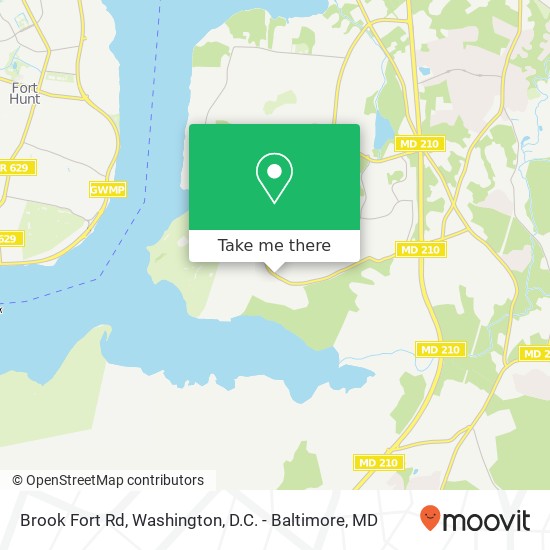 Mapa de Brook Fort Rd, Fort Washington, MD 20744