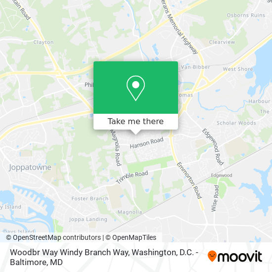 Woodbr Way Windy Branch Way map