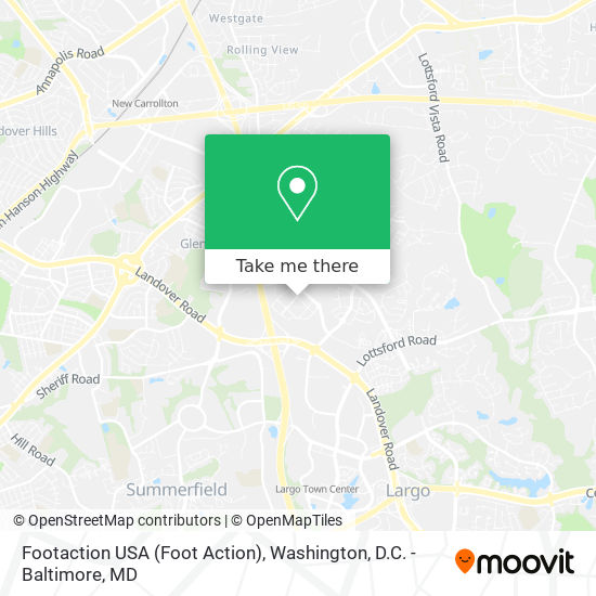 Mapa de Footaction USA (Foot Action)