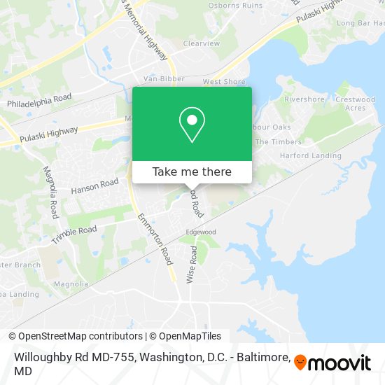 Willoughby Rd MD-755 map