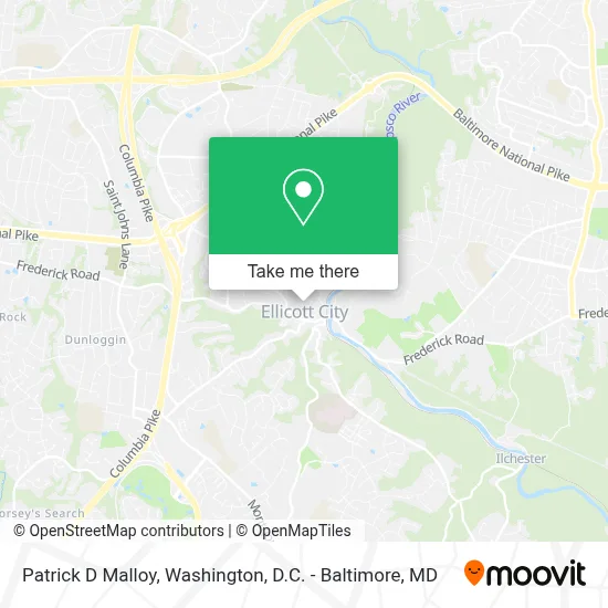 Patrick D Malloy map