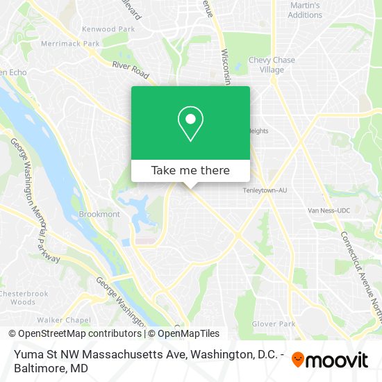 Yuma St NW Massachusetts Ave map