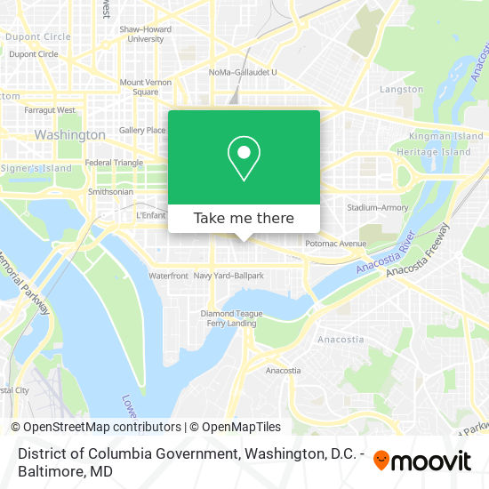 District of Columbia Government map