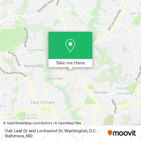 Mapa de Oak Leaf Dr and Lockwood Dr