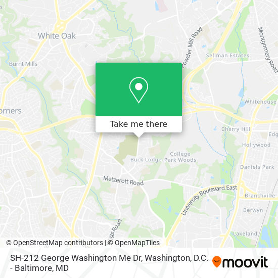 SH-212 George Washington Me Dr map