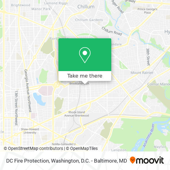 DC Fire Protection map