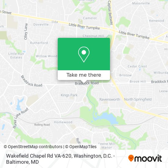 Mapa de Wakefield Chapel Rd VA-620