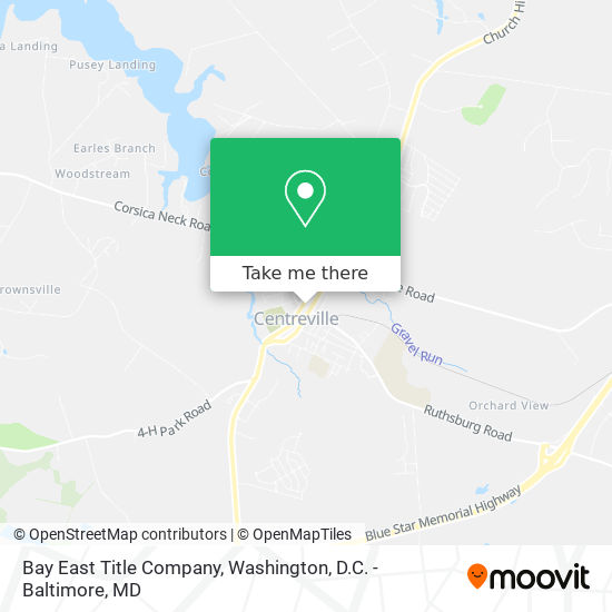 Bay East Title Company map