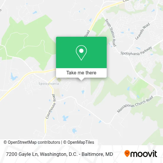 7200 Gayle Ln, Spotsylvania, VA 22553 map