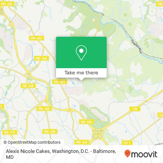 Alexis Nicole Cakes, 5335 Sunny Field Ct map