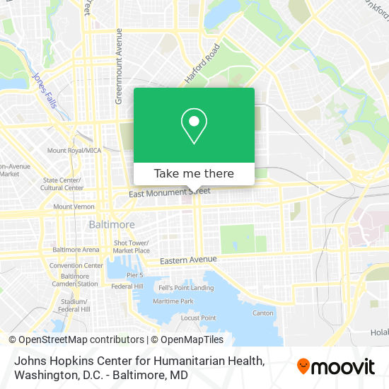 Johns Hopkins Center for Humanitarian Health map