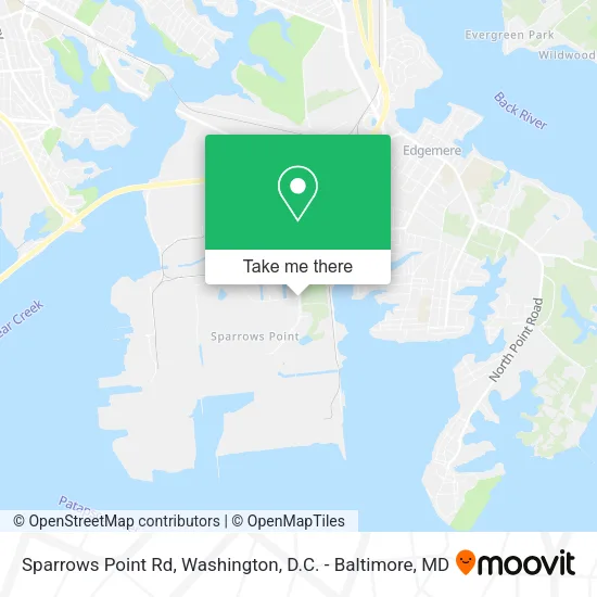 Sparrows Point Rd map