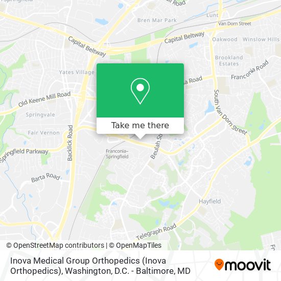 Inova Medical Group Orthopedics (Inova Orthopedics) map