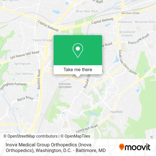 Inova Medical Group Orthopedics (Inova Orthopedics) map