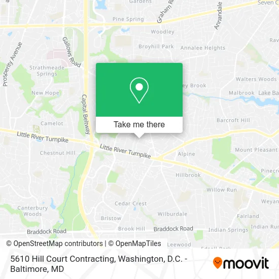 5610 Hill Court Contracting map