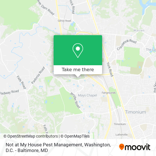 Not at My House Pest Management map