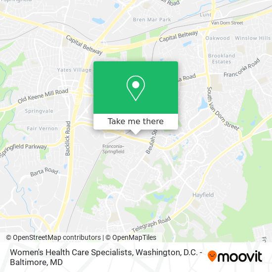 Women's Health Care Specialists map