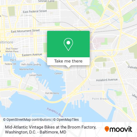 Mapa de Mid-Atlantic Vintage Bikes at the Broom Factory