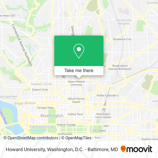 Mapa de Howard University