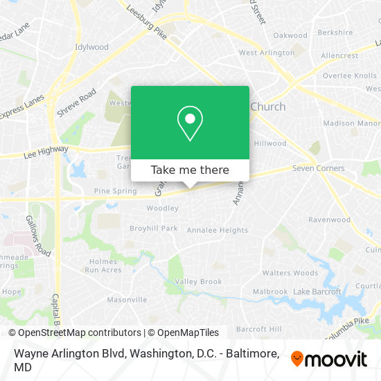Mapa de Wayne Arlington Blvd