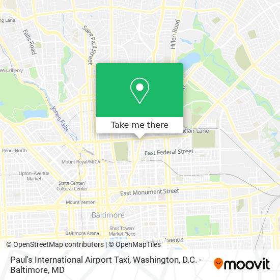 Paul's International Airport Taxi map