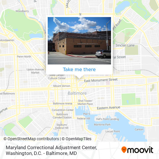 Mapa de Maryland Correctional Adjustment Center