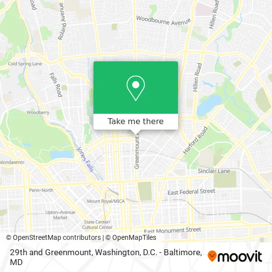 29th and Greenmount map